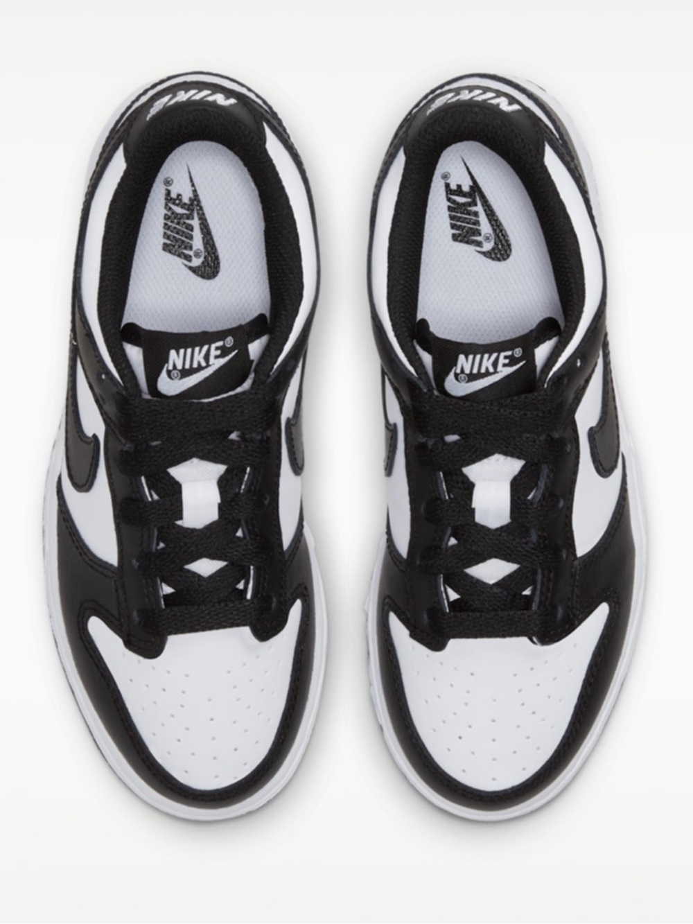Nike Low Dunk Black and White Low-Top Sneakers - Picture 3 of 5
